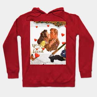 Vintage Valentine Kisses Hoodie